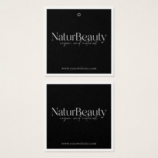 Moderne Logo kleding Hang Label Vierkante Visitekaartjes (Voorkant /achterkant)