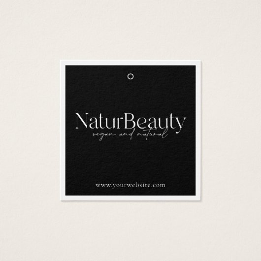 Moderne Logo kleding Hang Label Vierkante Visitekaartjes (Voorkant)