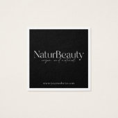 Moderne Logo kleding Hang Label Vierkante Visitekaartjes (Achterkant)