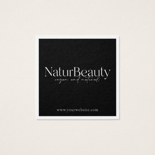 Moderne Logo kleding Hang Label Vierkante Visitekaartjes (Achterkant)