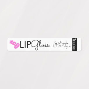 Moderne Logo Lip Gloss Lips Branding Packaging Labels