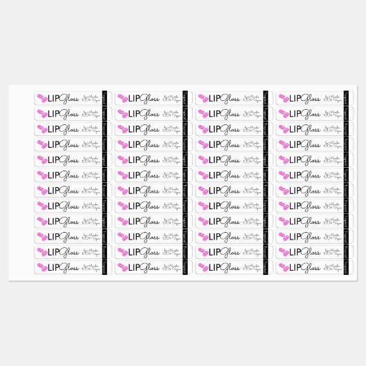 Moderne Logo Lip Gloss Lips Branding Packaging Labels (Vel)