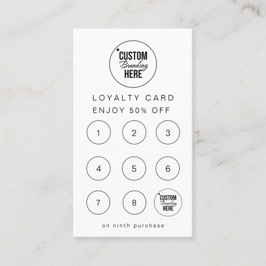 Moderne Logo Loyalty Reward Kaarten voor de klant (Voorkant)