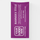 Moderne Logo Magenta Business Banner (Verticaal)