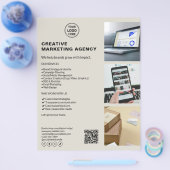 Moderne Logo Marketing Creatieve Neutrale Zakelijk Flyer (Enkel)