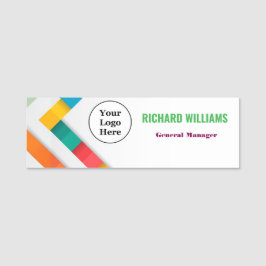 Moderne Logo-medewerker magnetische of veiligheids Naamplaatje