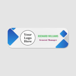 Moderne Logo-medewerker magnetische of veiligheids Naamplaatje