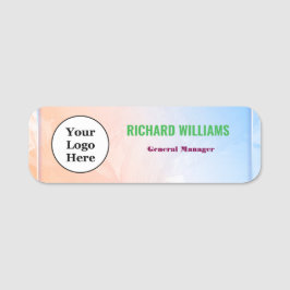 Moderne Logo-medewerker magnetische of veiligheids Naamplaatje
