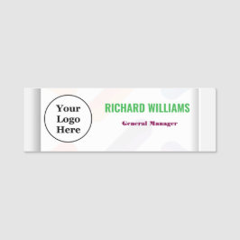 Moderne Logo-medewerker magnetische of veiligheids Naamplaatje