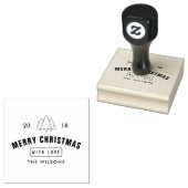 Moderne Logo met zwarte en witte kerstmis Rubberstempel (Gestempeld)