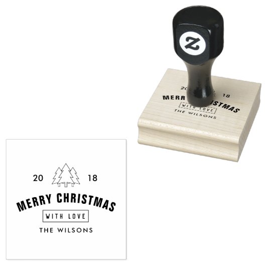 Moderne Logo met zwarte en witte kerstmis Rubberstempel (Gestempeld)