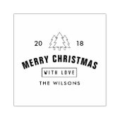 Moderne Logo met zwarte en witte kerstmis Rubberstempel (Afrduk)