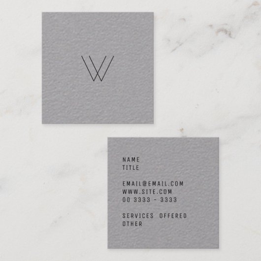 Moderne Logo-minimalist Vierkante Visitekaartje (Voorkant / Achterkant)