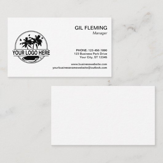 Moderne Logo minimalistisch Visitekaartje (Voorkant / Achterkant)