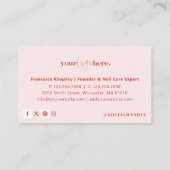 Moderne Logo Nail Beauty Salon Fotogrid Collage Visitekaartje (Achterkant)