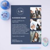 Moderne Logo Navy Promotionele Bedrijfsactiviteite Flyer (Enkel)