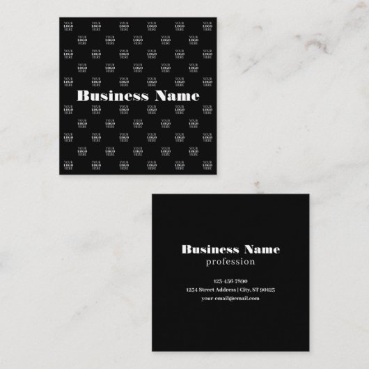 Moderne Logo of Design Pattern met elk Afbeelding Vierkante Visitekaartje (Voorkant / Achterkant)