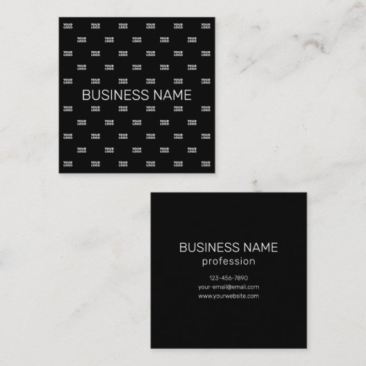 Moderne Logo of Design Pattern met elk Afbeelding Vierkante Visitekaartje (Voorkant / Achterkant)