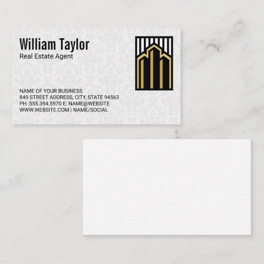 Moderne Logo onroerend goed | Gebouwen Visitekaartje (Voorkant / Achterkant)