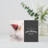 Moderne Logo Pasgeboren Baby Kerstmis Feestdagenkaart (Staand voorkant)