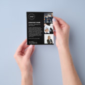 Moderne Logo Photo Black Professionele Bedrijf Flyer (Hand)