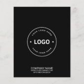 Moderne Logo Photo Black Professionele Bedrijf Flyer (Achterkant)