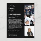Moderne Logo Photo Black Professionele Bedrijf Flyer (Voorkant)