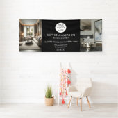 Moderne Logo Photo Black Professionele Bedrijf Spandoek (Insitu)