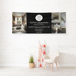 Moderne Logo Photo Black Professionele Bedrijf Spandoek