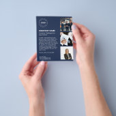 Moderne Logo Photo Blue Professionele Bedrijf Flyer (Hand)