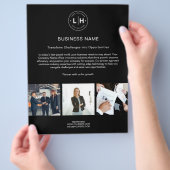 Moderne Logo Photo Corporate Black Business Flyer (Hand)