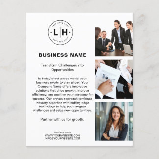Moderne Logo Photo Corporate White Business Flyer