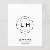 Moderne Logo Photo Professional White Business Flyer (Achterkant)