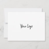 Moderne Logo platte roze dank u Visitekaartje Bedankkaart (Achterkant)