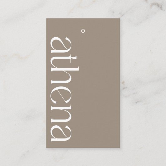 Moderne Logo Prijs Hang Label Kaart (Voorkant)