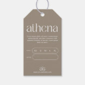 Moderne Logo Prijskaartje Hang Tag Cadeaulabel (Voorkant)