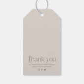 Moderne Logo Prijskaartje Hang Tag Cadeaulabel (Achterkant)