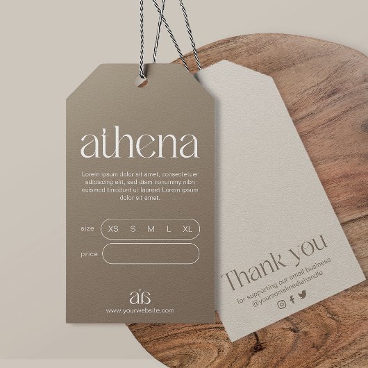 Moderne Logo Prijskaartje Hang Tag Cadeaulabel