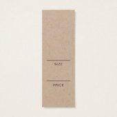 Moderne Logo productprijs Label Kaart ophangen (Achterkant)