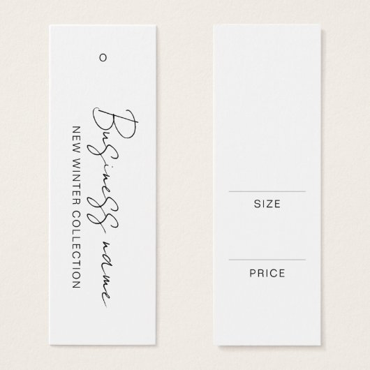 Moderne Logo productprijs Label Kaart ophangen (Voorkant /achterkant)