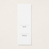 Moderne Logo productprijs Label Kaart ophangen (Achterkant)