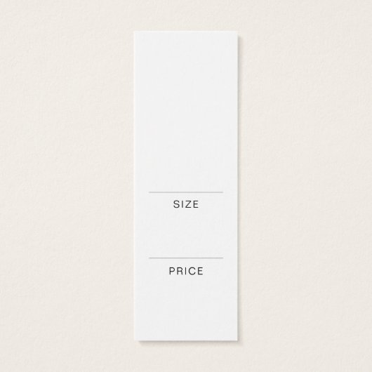 Moderne Logo productprijs Label Kaart ophangen (Achterkant)