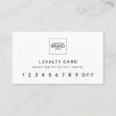 Moderne Logo Professional White-logo Klantenkaartje (Voorkant)