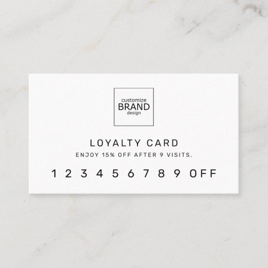 Moderne Logo Professional White-logo Klantenkaartje (Voorkant)