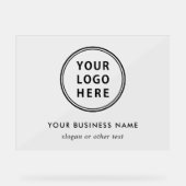 Moderne Logo Promotie Duidelijk Acryl Bord (Voorkant)