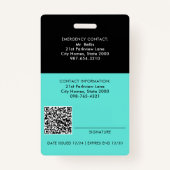 Moderne Logo, QR Bedrijfsbadge Badge (Achterkant)