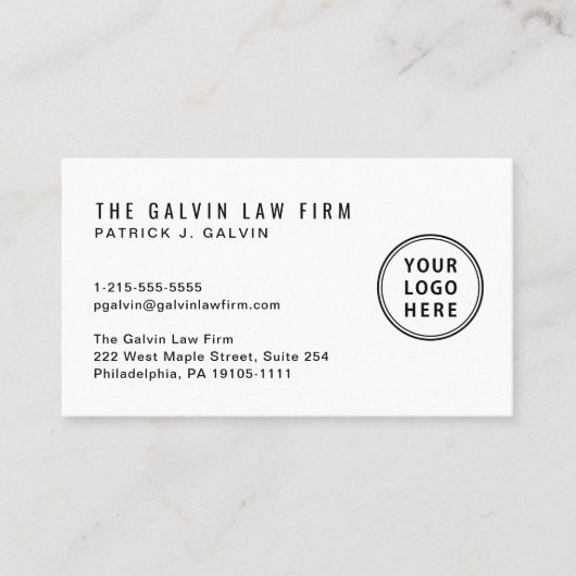 Moderne Logo QR Code Bedrijfsmedewerker Visitekaartje (Voorkant)