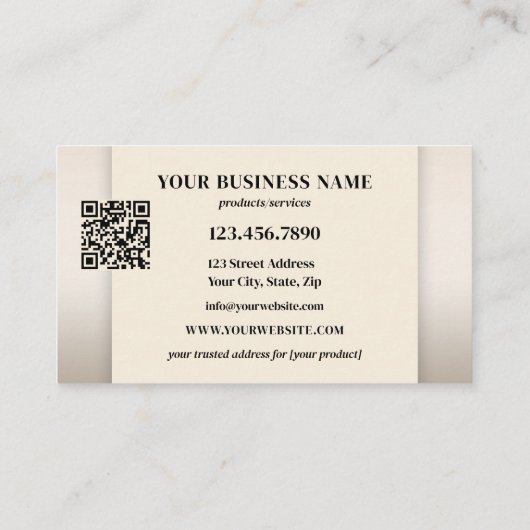 Moderne Logo QR Code foto's Klantenkaartje (Achterkant)