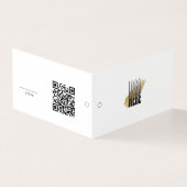Moderne Logo QR Code Hang Prijs Label Kaart (Buitenkant)