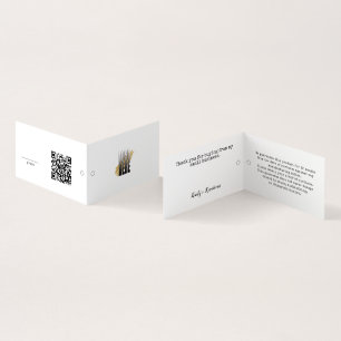 Moderne Logo QR Code Hang Prijs Label Kaart